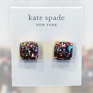 Kate Spade New York square confetti  Stud Earrings nwt
